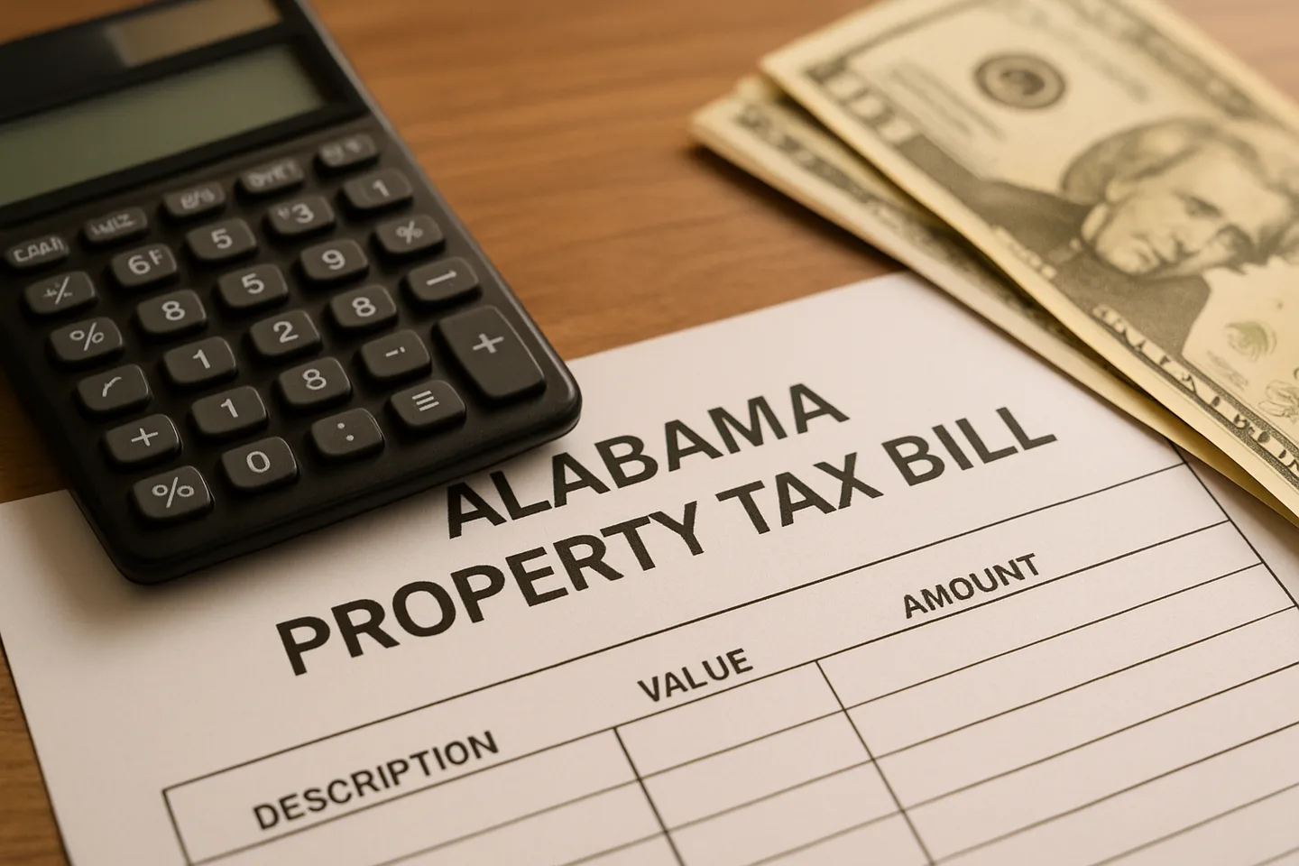 Alabama property tax documents for land sale