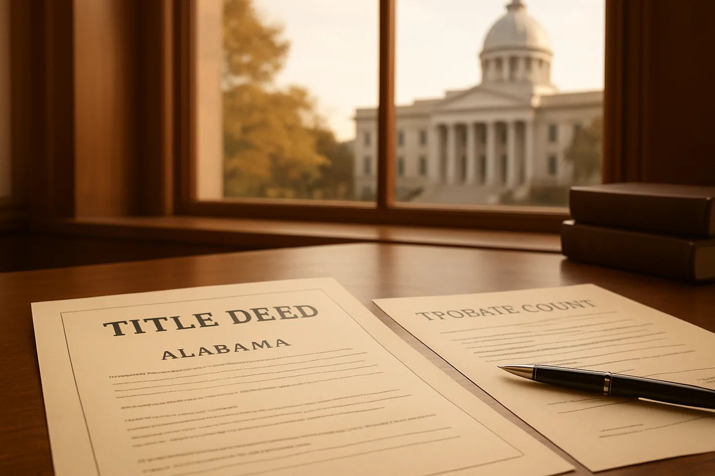 Alabama probate and title documents for inherited land